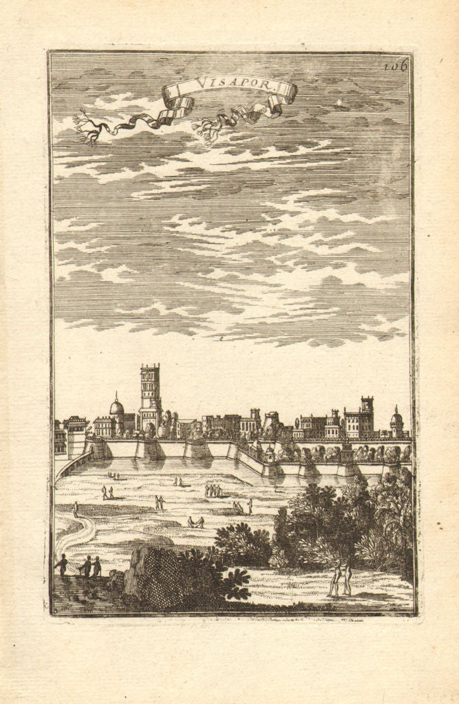 View of VISAPUR/Visapoor. 'Visapor'. Maharashtra, India. MALLET 1683 old print